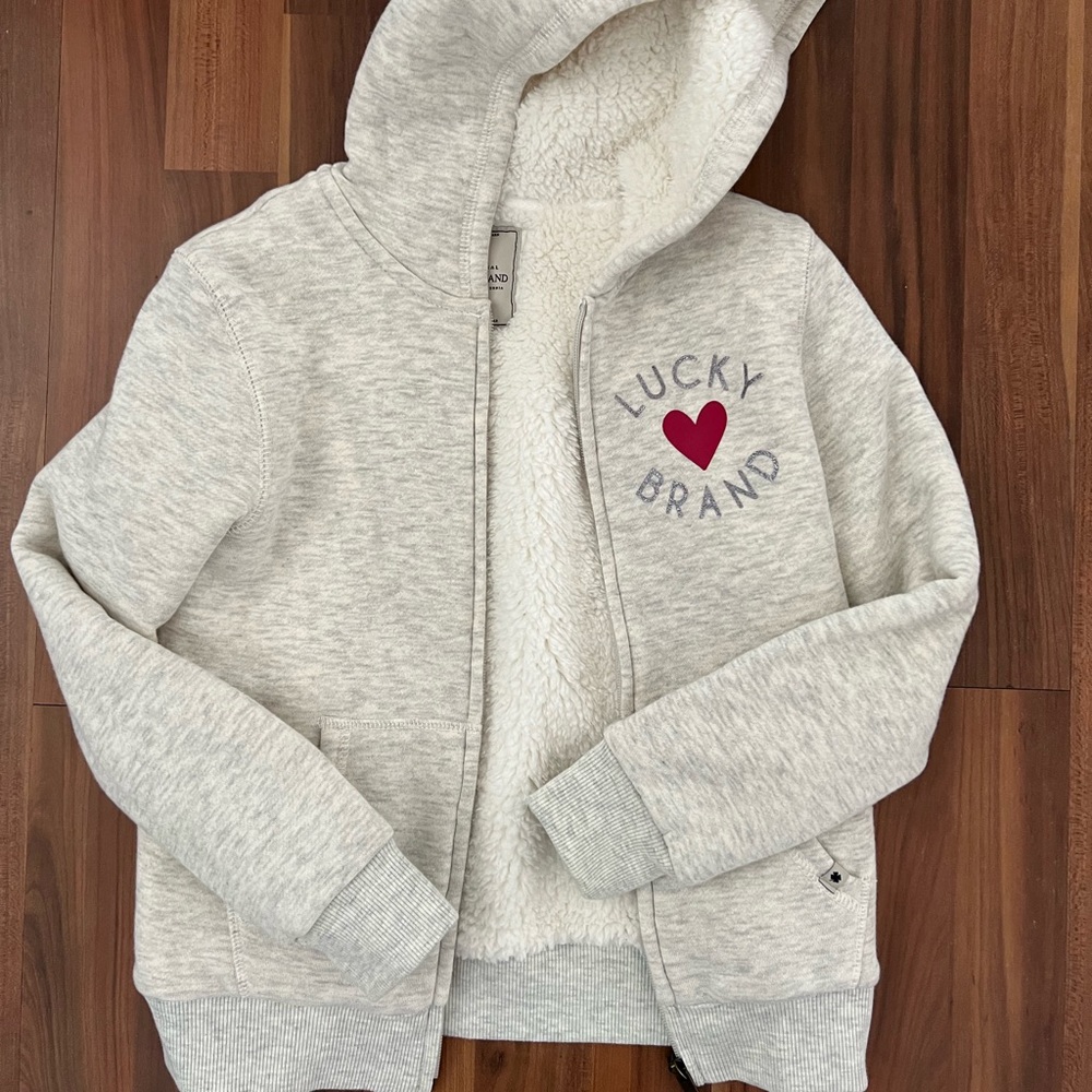 Lucky Brand Girls Zipper Sweater